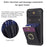 For iPhone 15 Pro Max Kickstand Card Bag Phone Case PU Leather + TPU Mobile Phone Back Protective Cover - Black - 5
