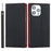For iPhone 15 Pro Litchi Texture Genuine Cow Leather Cover Anti-drop Wallet Stand Phone Case with Strap - Black - 1