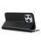 For iPhone 15 Pro Crazy Horse Texture Anti-fall Cover Genuine Cow Leather Stand Wallet Phone Case - Black - 4
