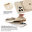 For iPhone 15 Shockproof Case PU Card Holder Kickstand TPU Phone Cover with Shoulder Strap - Beige - 6
