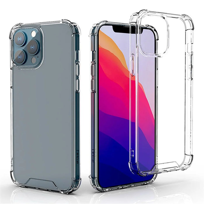 For iPhone 15 Plus Clear TPU + Acrylic Phone Cover Case Four Corners Shockproof Anti-Scratch Shell - 1
