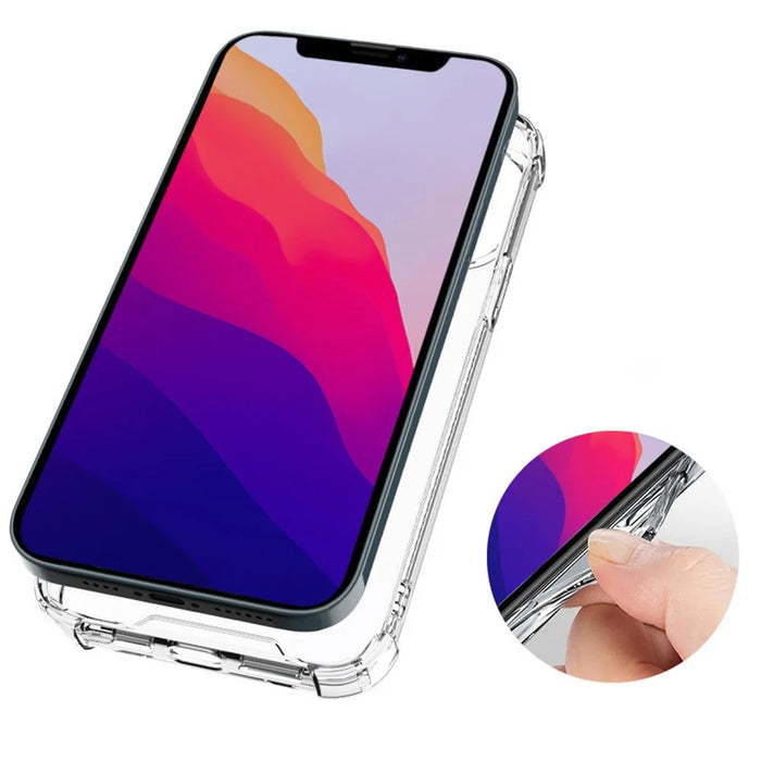 For iPhone 15 Plus Clear TPU + Acrylic Phone Cover Case Four Corners Shockproof Anti-Scratch Shell - 3