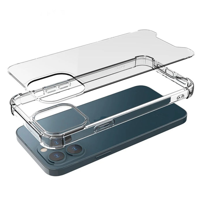 Cell Phone Case for iPhone 15 Pro , Four Corners Drop-proof TPU Frame + Acrylic Clear Phone Cover - 4