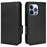 For iPhone 15 Plus Scratch Proof PU Leather Phone Case Litchi Texture Stand Wallet Phone Cover - Black - 1