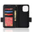 For iPhone 15 Plus Scratch Proof PU Leather Phone Case Litchi Texture Stand Wallet Phone Cover - Black - 4
