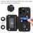 For iPhone 15 RFID Blocking PU Leather+TPU Phone Case Wallet Cover Card Holder with Wrist Strap - Black - 4