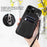 For iPhone 15 RFID Blocking PU Leather+TPU Phone Case Wallet Cover Card Holder with Wrist Strap - Black - 5