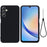 Liquid Silicone Phone Case for Samsung Galaxy F34 5G / M34 5G , Soft Lining Shockproof Phone Cover Shell - Black - 1