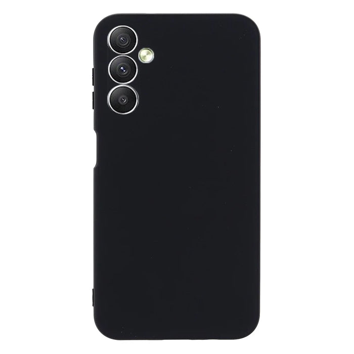 Liquid Silicone Phone Case for Samsung Galaxy F34 5G / M34 5G , Soft Lining Shockproof Phone Cover Shell - Black - 3