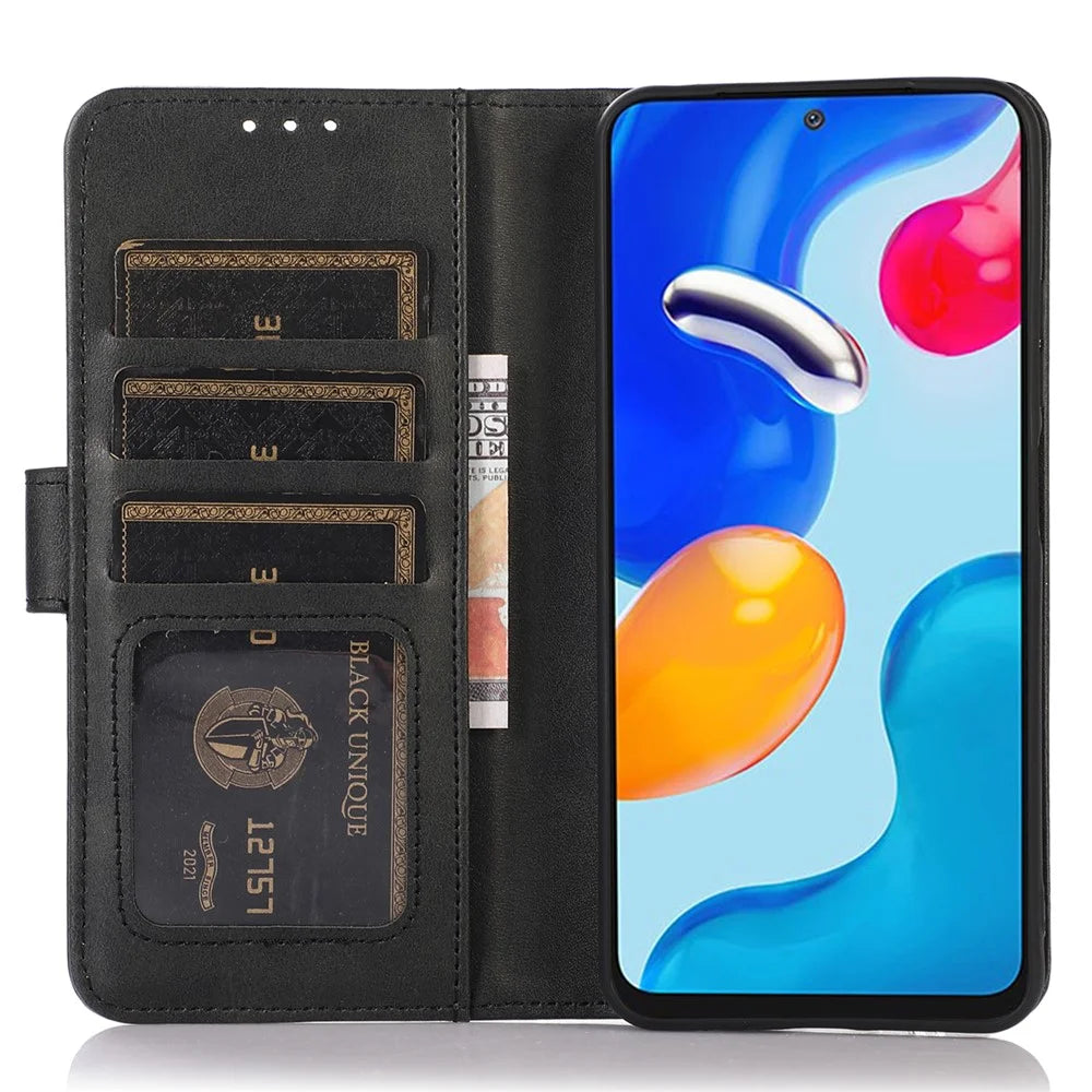 For Sony Xperia 5 V Cowhide Texture Phone Case Flip Leather Wallet Stand Anti-fall Cover - Black - 2