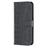 For iPhone 15 Pro Max Rhombus Imprinted PU Leather Case Stand Wallet Phone Cover - Black - 7