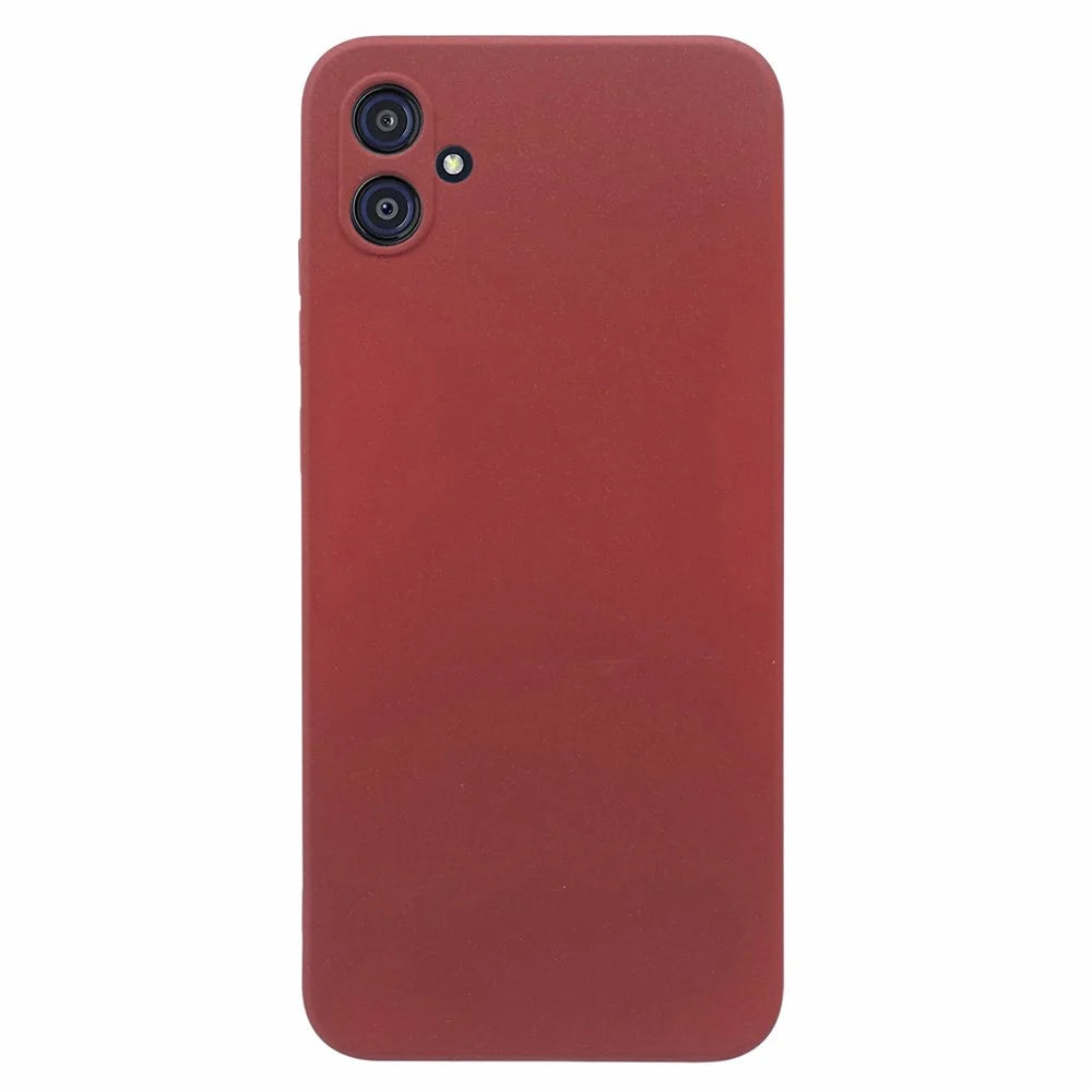 For Samsung Galaxy M04 4G / F04 4G  / A04e 4G TPU Phone Case Double-Sided Matte Phone Cover - Wine Red - 1