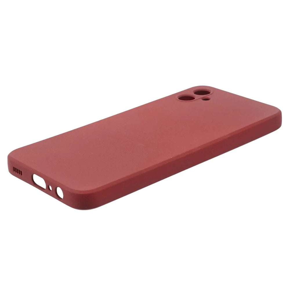 For Samsung Galaxy M04 4G / F04 4G  / A04e 4G TPU Phone Case Double-Sided Matte Phone Cover - Wine Red - 4
