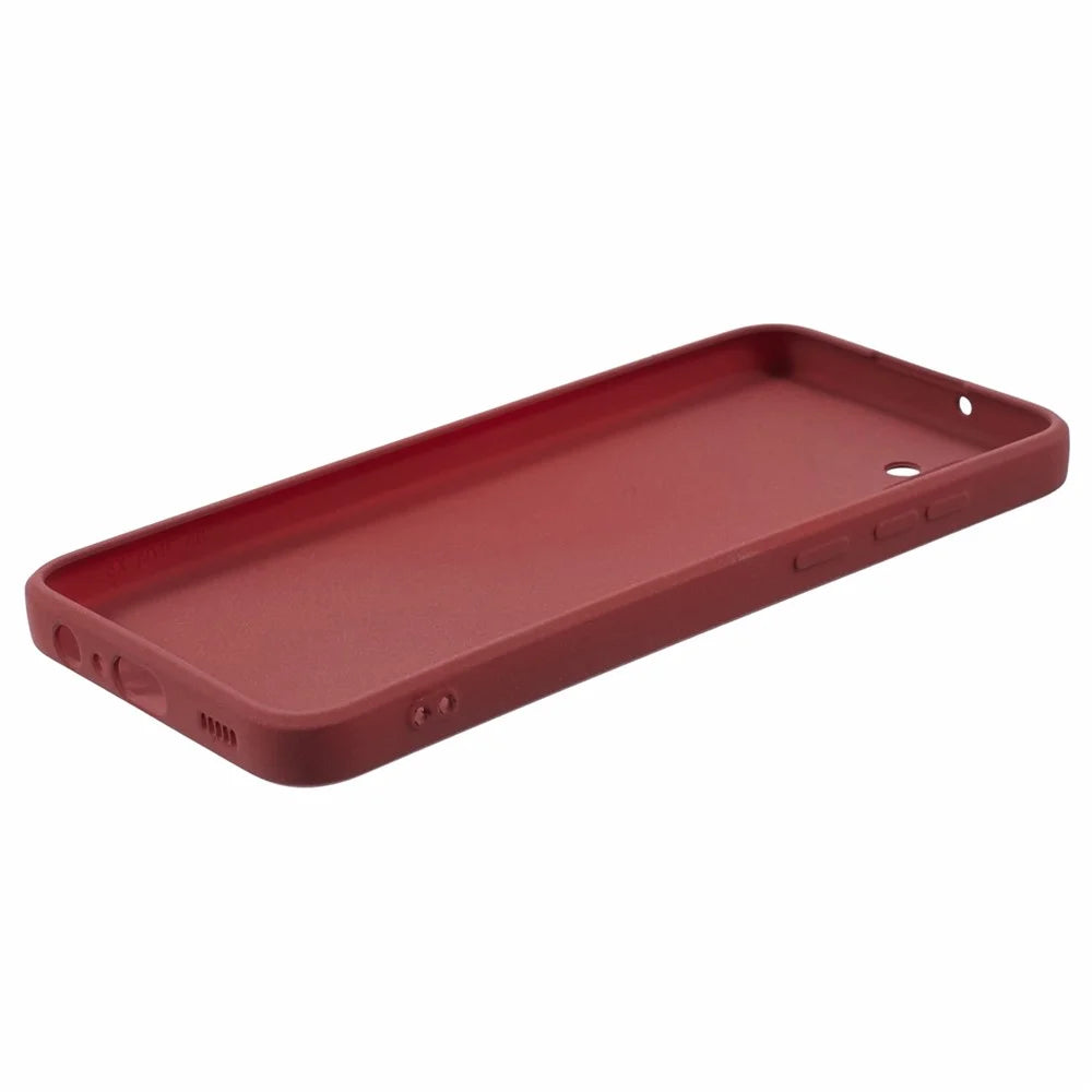 For Samsung Galaxy M04 4G / F04 4G  / A04e 4G TPU Phone Case Double-Sided Matte Phone Cover - Wine Red - 5