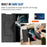 For Samsung Galaxy S22 Ultra 5G Card Holder Stand Case Nappa Texture PU Leather + PC Phone Cover - Black - 5