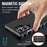 For Samsung Galaxy S23 Ultra Card Holder PU Leather + PC Phone Case Nappa Texture Stand Cover - Black - 7