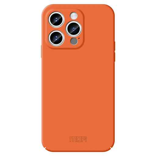 MOFI JK Qin Series Skin-Touch Matte Phone Case for iPhone 15 Pro Max Acrylic+TPU Shockproof Cover - Orange - 1