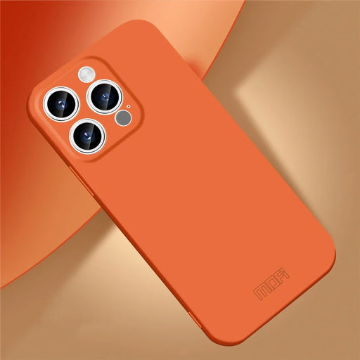 MOFI JK Qin Series Skin-Touch Matte Phone Case for iPhone 15 Pro Max Acrylic+TPU Shockproof Cover - Orange - 2