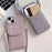 Crossbody Phone Case for iPhone 15 , Card Holder PU Leather Coated PC Cover with Shoulder Strap - Light Khaki - 3