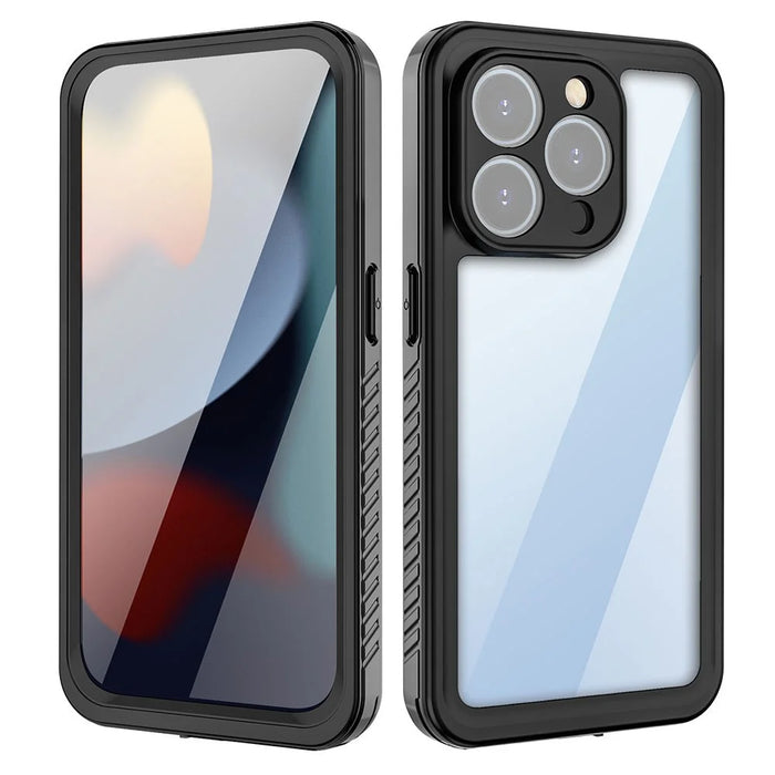 FS Series For iPhone 15 Pro IP68 Waterproof Drop-proof Phone Case Clear Back Diving Swimming Cover - 2