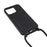 For iPhone 15 Pro Max Phone Case Liquid Silicone Shockproof Cover with Card Holder / Strap - Black - 3