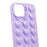 For iPhone 15 Shockproof Mobile Phone Protective Cover 3D Love Heart Soft TPU Back Case - Purple - 6