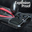 LUPHIE Shockproof Drop-proof Metal+TPU Case for iPhone 15 Pro Max Sports Car Design Cover with Screen Protector - Black  /  Red - 6