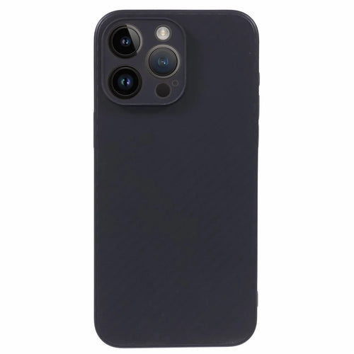 Protective Phone Case for iPhone 15 Pro Max , Carbon Fiber Texture Flexible TPU Back Cover - 1