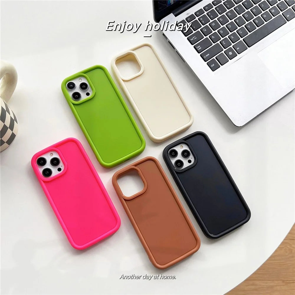 For iPhone 15 Pro Silicone Phone Case Anti-scratch Mobile Phone Back Protective Cover - White - 5