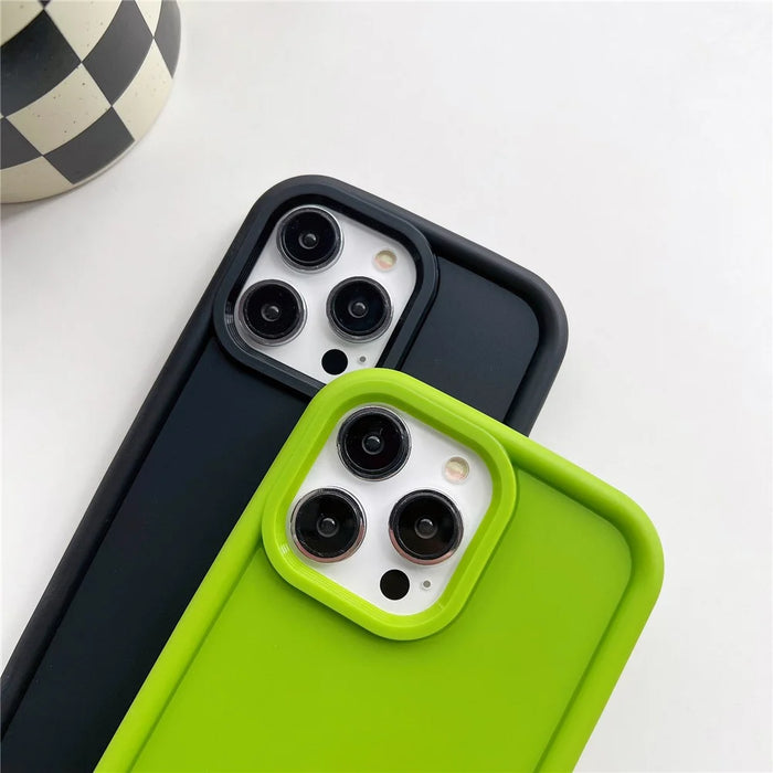 For iPhone 15 Anti-Drop Silicone Mobile Phone Case Shockproof Cell Phone Cover - Warm Yellow - 2