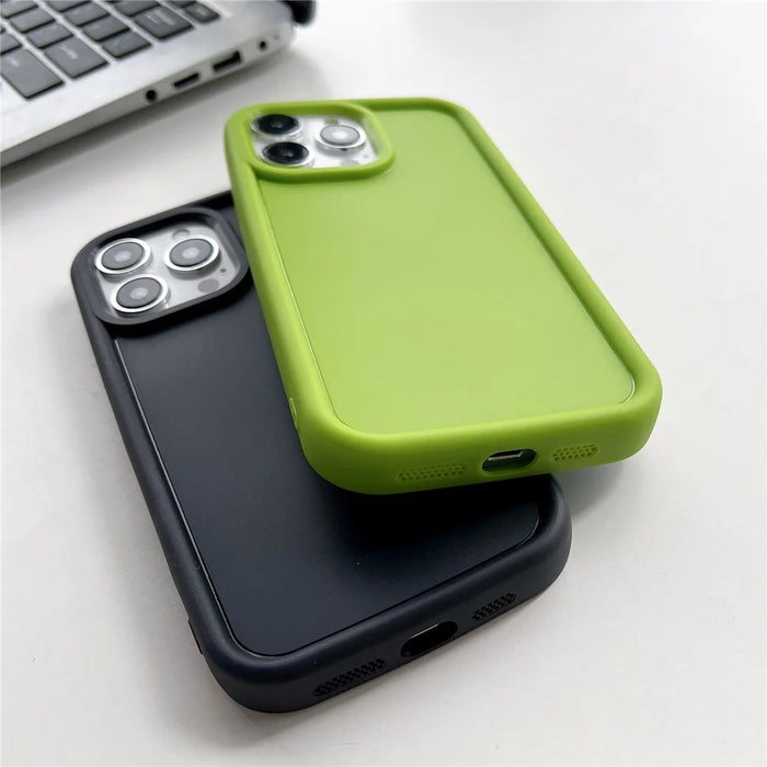 For iPhone 15 Anti-Drop Silicone Mobile Phone Case Shockproof Cell Phone Cover - Warm Yellow - 3
