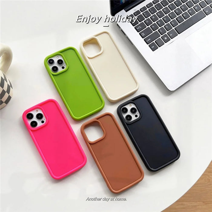 For iPhone 15 Anti-Drop Silicone Mobile Phone Case Shockproof Cell Phone Cover - Warm Yellow - 5