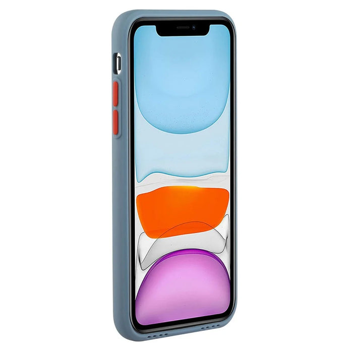 For iPhone 15 Pro TPU Phone Back Case Card Slot Design Mobile Phone Protective Shell Cover - Blue - 2