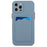 For iPhone 15 Pro TPU Phone Back Case Card Slot Design Mobile Phone Protective Shell Cover - Blue - 4