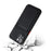 For iPhone 15 TPU Protective Phone Case Drop-proof Back Cover with Card Holder - Black - 3