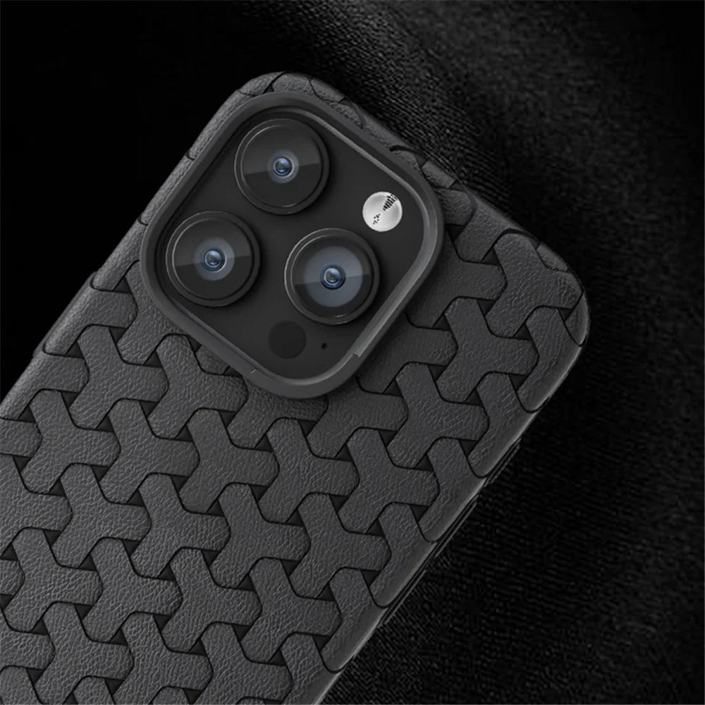 For iPhone 15 Pro Slim-Fit Shell Flexible TPU Back Case Mobile Phone Cover with Textured Surface - Dark Purple - 3