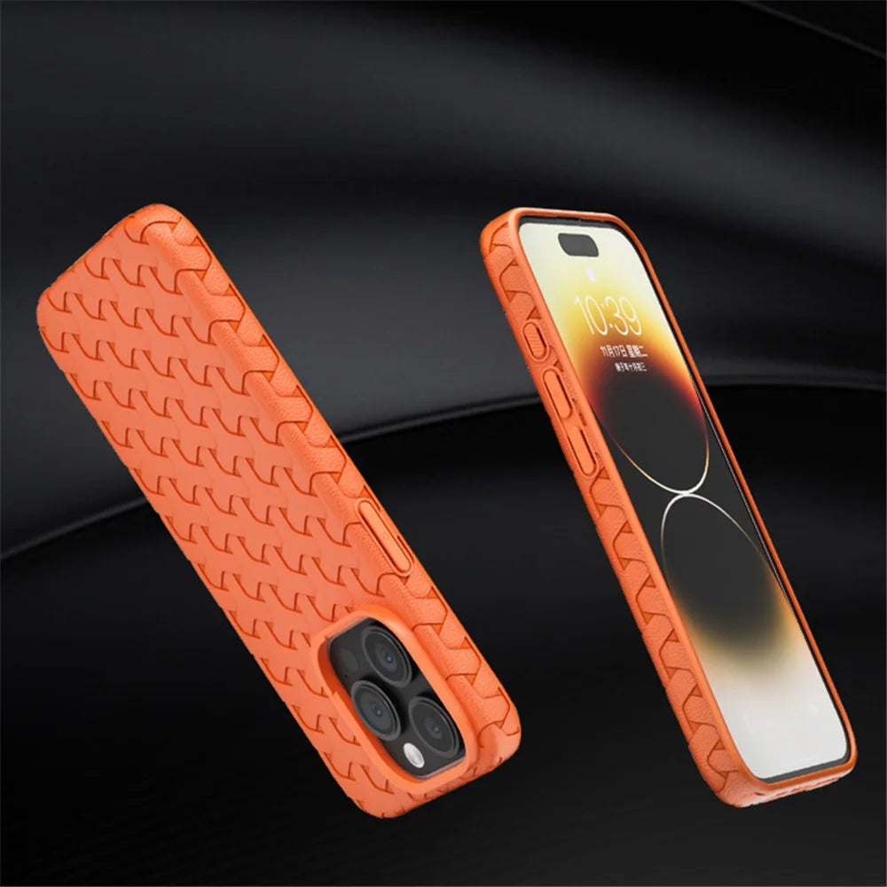 For iPhone 15 Pro Slim-Fit Shell Flexible TPU Back Case Mobile Phone Cover with Textured Surface - Dark Purple - 4