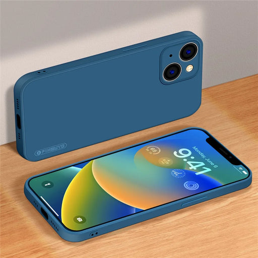 PINWUYO For iPhone 15 Precise Cutouts Anti-Scratch Phone Case Flexible TPU Cover - Dark Blue - 2