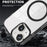 For iPhone 15 Plus Transparent Phone Case Compatible with MagSafe PC + TPU Magnetic Phone Cover - Black - 5