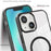 For iPhone 15 Plus Transparent Phone Case Compatible with MagSafe PC + TPU Magnetic Phone Cover - Black - 6
