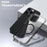 For iPhone 15 Plus Transparent Phone Case Compatible with MagSafe PC + TPU Magnetic Phone Cover - Black - 7