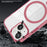 Compatible with MagSafe Phone Case for iPhone 14 , Transparent PC + TPU Magnetic Phone Cover - Pink - 4