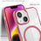 Compatible with MagSafe Phone Case for iPhone 14 , Transparent PC + TPU Magnetic Phone Cover - Pink - 5