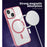 Magnetic Case Compatible with MagSafe for iPhone 14 / 13 , Transparent PC + TPU Phone Back Cover - Pink - 2