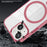 Magnetic Case Compatible with MagSafe for iPhone 14 / 13 , Transparent PC + TPU Phone Back Cover - Pink - 4