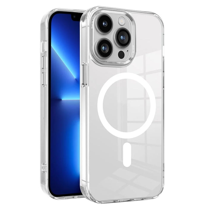 Magnetic Case for iPhone 13 Pro Max , PC + TPU Transparent Phone Cover Compatible with MagSafe - Transparent - 1