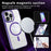 Compatible with MagSafe Phone Case for iPhone 14 Pro Max , PC + TPU Crystal Clear Phone Cover  - Purple - 2