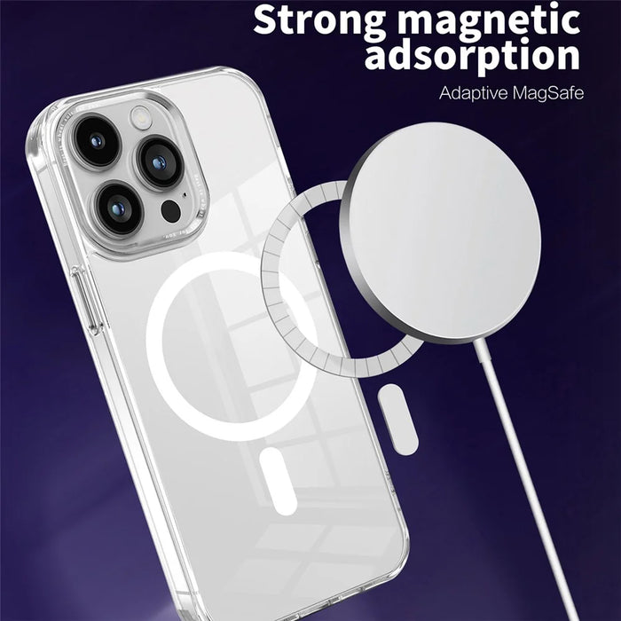 Compatible with MagSafe Phone Case for iPhone 14 Pro Max , PC + TPU Crystal Clear Phone Cover  - Purple - 6
