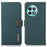 KHAZNEH Wallet Case for OnePlus Ace 2 Pro 5G RFID Blocking Genuine Cow Leather Foldable Stand Phone Cover - Green - 1