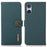KHAZNEH Flip Case for Sony Xperia 5 V RFID Blocking Genuine Cow Leather Stand Wallet Phone Cover - Green - 1